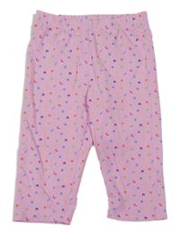 Růžovo-barevné crop legíny s písmeny - Cocomelon 