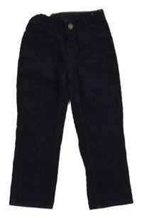 Tmavomodré slim manšestráky H&M