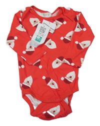 Nové - červené vánoční body se Santy 
