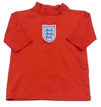 Červené UV futbalové tričko s nášivkou - England