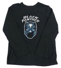 Černá fleecová pyžamová mikina s Black Pantherem Primark