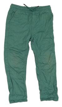 Zelené plátenné slim nohavice Denim Co.