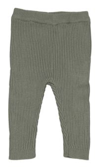 Khaki žebrované pletené tepláky George