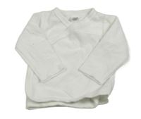 Bílé žebrované sametové zavinovací triko C&A