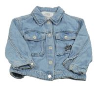 Modrá rifľová bunda s Minnie Zara