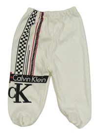 Smetanové polodupky so vzorem Calvin Klein