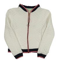 Biela prešívaná prepínaci crop mikina Mexx