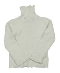 Smetanový žebrovaný svetrový rolák Matalan