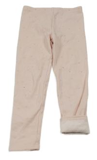 Růžové zateplené legíny s hvězdami George