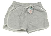 Nové - Šedé melírované teplákové kraťasy Primark