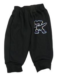 Čierne tepláky s medvěďom Shein