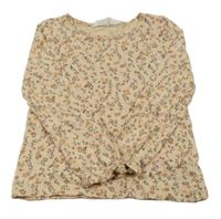Hnedé kvetované tričko H&M