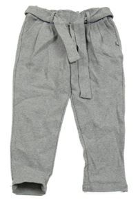 Sivé melírované teplákové chino nohavice s opaskom Okaidi