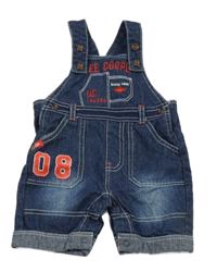 Tmavomodré riflové laclové kraťasy s číslem Lee Cooper