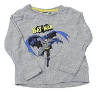 Sivé melírované tričko s Batmanem