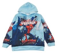 Svetlomodrá mikina so Spidermanem a kapucňou