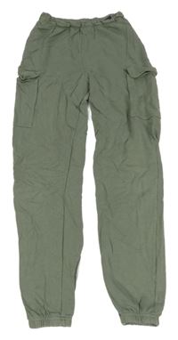 Khaki cargo tepláky H&M