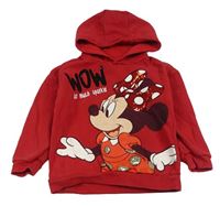 Červená mikina s Minnie a kapucí Disney