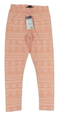 Světlerůžové vzorované legíny Primark