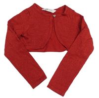 Červené trblietavé svetrové bolerko H&M