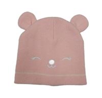 Svetloružová pletená čapica s ňufáčikom  Early Days