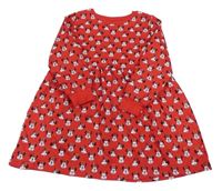 Červené teplákové šaty s Minnie George