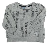 Sivá mikina s nápismi Pep&Co