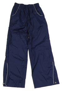 Tmavomodré šušťákové vodeodolné nohavice Crivit