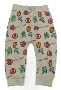Světlebéžové tepláky s obrázky - MARVEL George