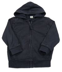 Tmavomodrá prepínaci mikina s kapucňou Tu