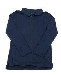 Tmavomodré polo tričko C&A