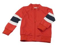 Červená športová prepínaci mikina s černým a bílým pruhem na rukávu Name it