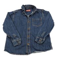 Tmavomodrá riflová košile s kapsou Next