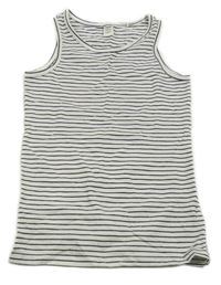 Bielo-tmavomodrý pruhovaný top Yigga