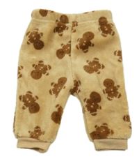 Béžové chlpaté tepláky s perníčky