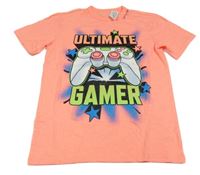 Nové - neonově korálové tričko s ovladačem place