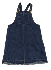 Tmavomodré laclové riflové šaty s kapsou Matalan