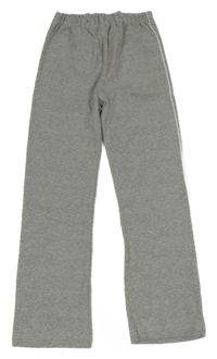 Sivé melírované tepláky s bílým proužkem