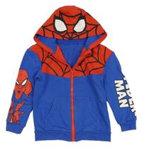 Modro-červená propínací mikina s kapucí - Spidermanem George