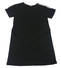 Čierne teplákové šaty s opaskom F&F