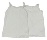 2x Bílá košilka F&F