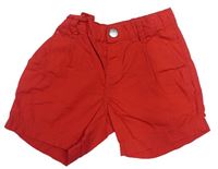 Červené plátenné chino kraťasy H&M