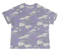Fialovo-sivo-biele army tričko M&S