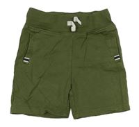 Khaki teplákové kraťasy
