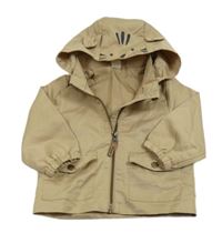 Béžová šušťáková jarná bunda s kapucí - mačička H&M