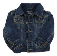 Tmavomodrá rifľová tepláková bunda GAP