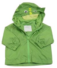 Zelená šušťáková jarná bunda s kapucí - dino Primark