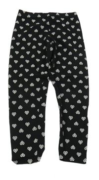 Červeno-biele legíny so srdiečkami Matalan