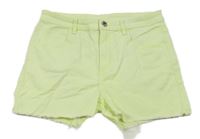 Neonově žluté riflové kraťasy H&M