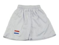 Biele športové kraťasy s vlajkou